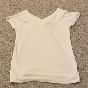 White ribbed t shirt